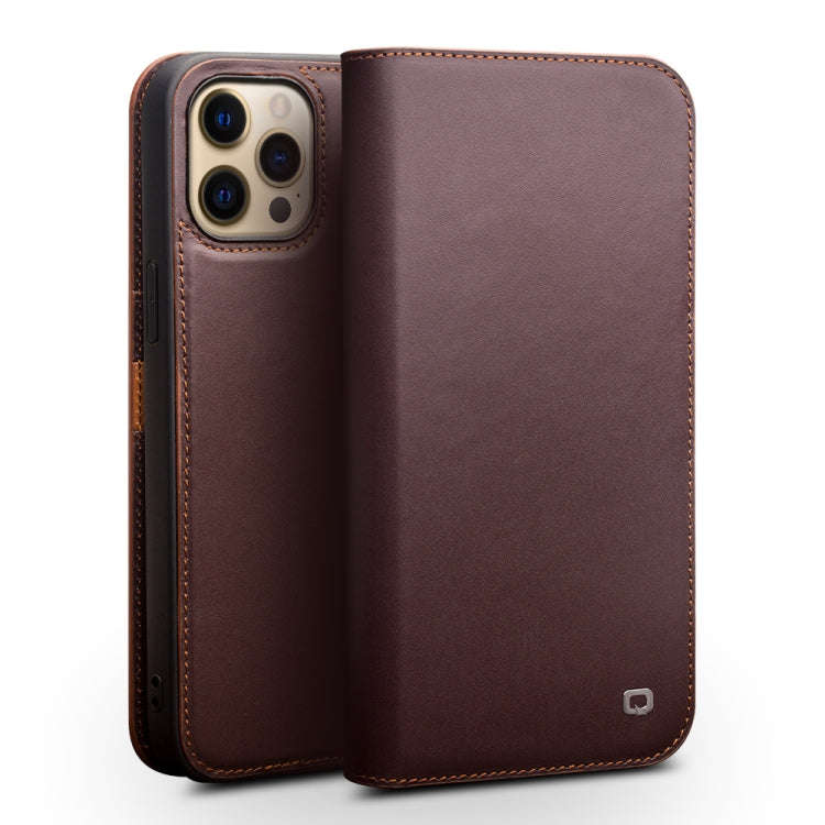 QIALINO Business Horizontal Flip Leather Case with Holder & Card Slots & Wallet, For iPhone 13 Pr...