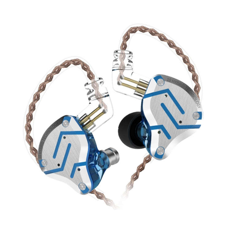 KZ ZS10 Pro 10-unit Ring Iron Gaming In-ear Wired Earphone,, ZS10 Pro Standard Version(Blue), ZS1...