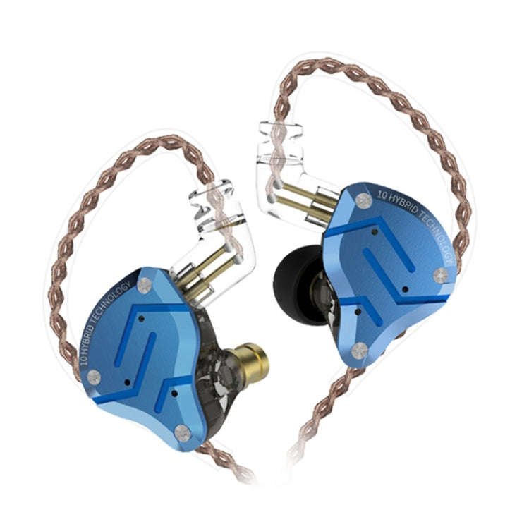 KZ ZS10 Pro 10-unit Ring Iron Gaming In-ear Wired Earphone,, ZS10 Pro Standard Version(Blue), ZS1...