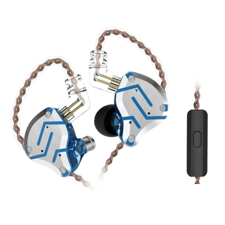 KZ ZS10 Pro 10-unit Ring Iron Gaming In-ear Wired Earphone,, ZS10 Pro Standard Version(Blue), ZS1...