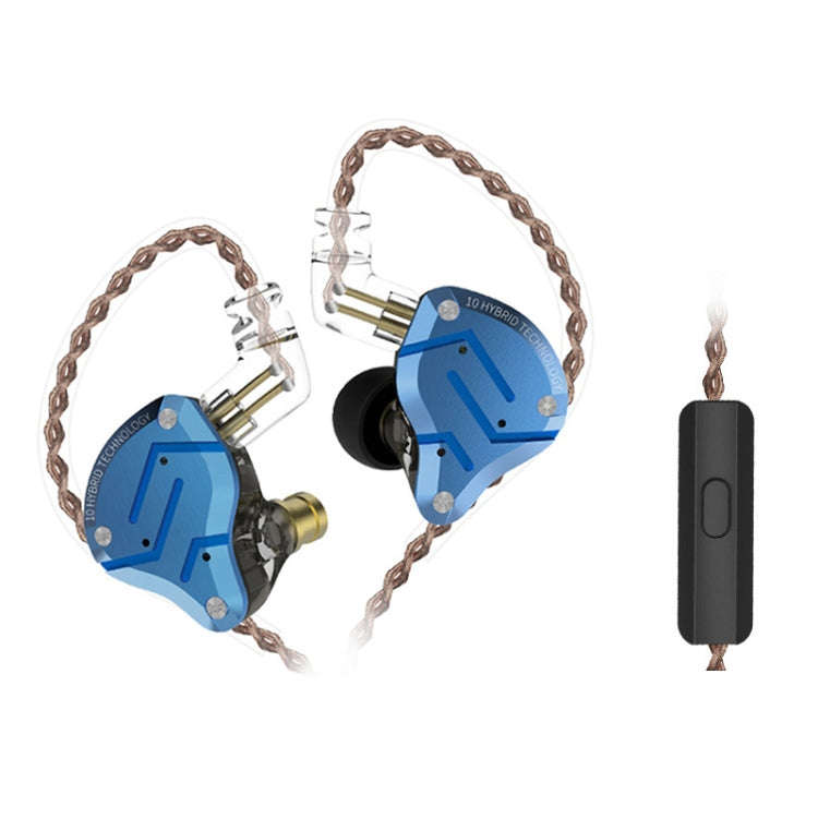 KZ ZS10 Pro 10-unit Ring Iron Gaming In-ear Wired Earphone,, ZS10 Pro Standard Version(Blue), ZS1...