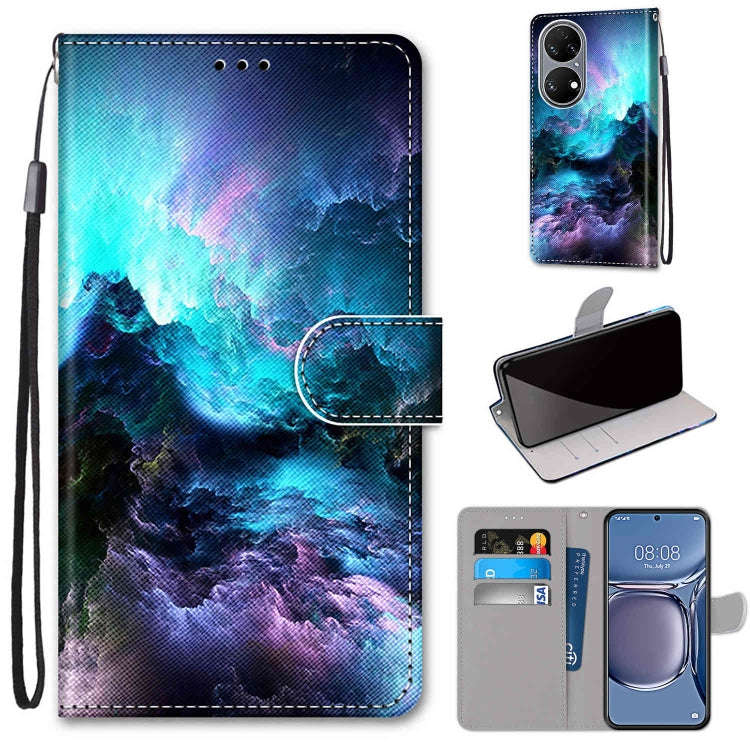 Coloured Drawing Cross Texture Horizontal Flip PU Leather Case with Holder & Card Slots & Wallet ...