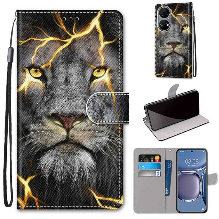 Coloured Drawing Cross Texture Horizontal Flip PU Leather Case with Holder & Card Slots & Wallet ...