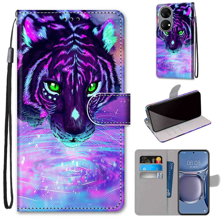 Coloured Drawing Cross Texture Horizontal Flip PU Leather Case with Holder & Card Slots & Wallet ...