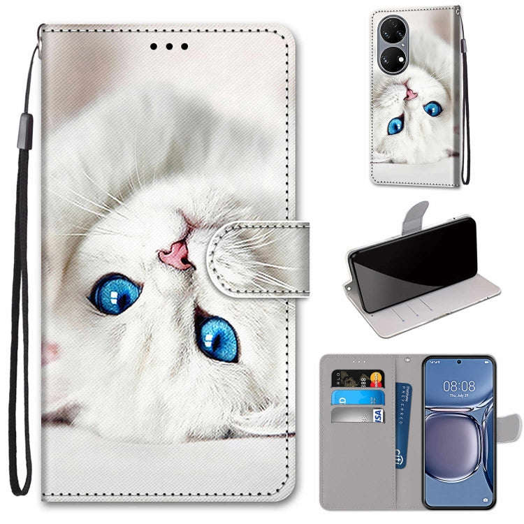Coloured Drawing Cross Texture Horizontal Flip PU Leather Case with Holder & Card Slots & Wallet ...
