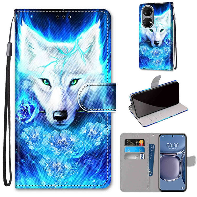 Coloured Drawing Cross Texture Horizontal Flip PU Leather Case with Holder & Card Slots & Wallet ...