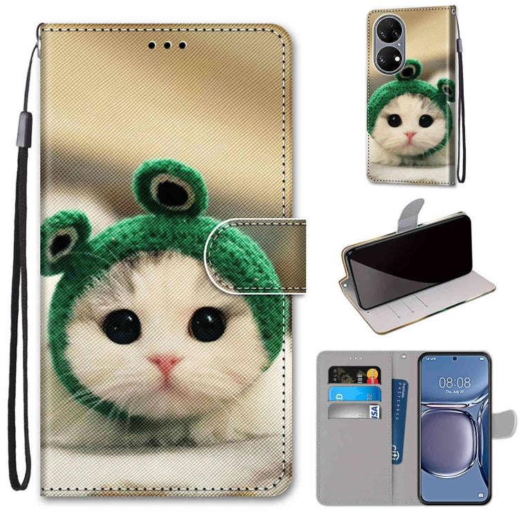 Coloured Drawing Cross Texture Horizontal Flip PU Leather Case with Holder & Card Slots & Wallet ...