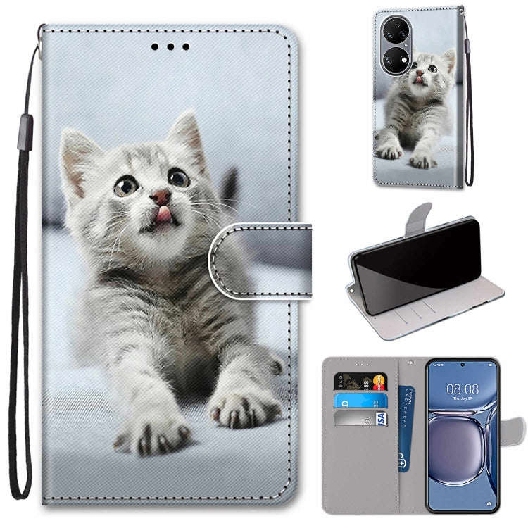 Coloured Drawing Cross Texture Horizontal Flip PU Leather Case with Holder & Card Slots & Wallet ...
