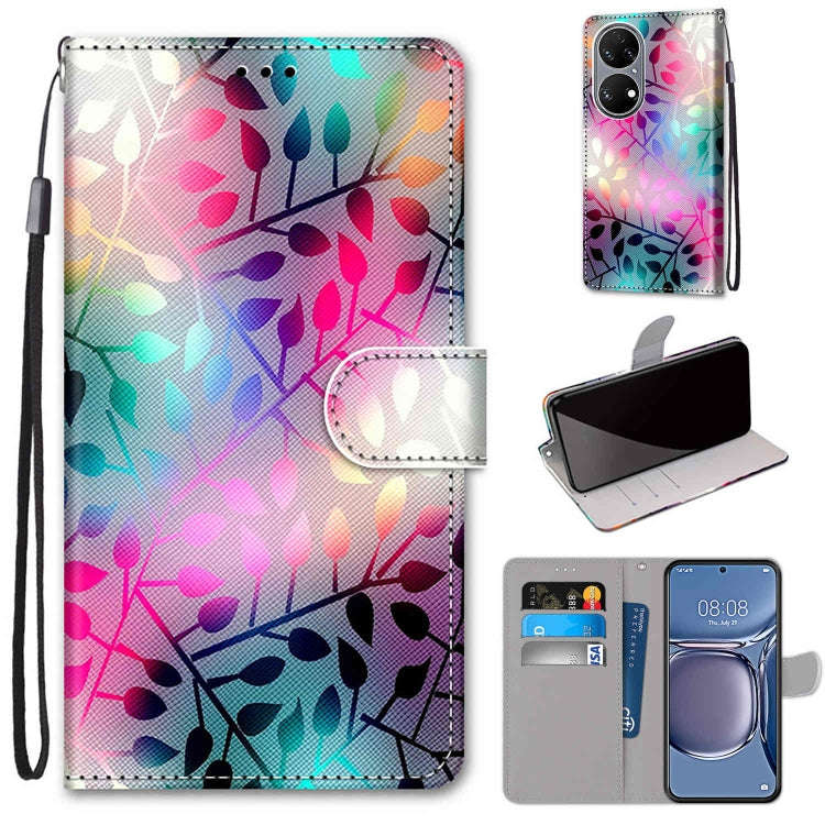 Coloured Drawing Cross Texture Horizontal Flip PU Leather Case with Holder & Card Slots & Wallet ...