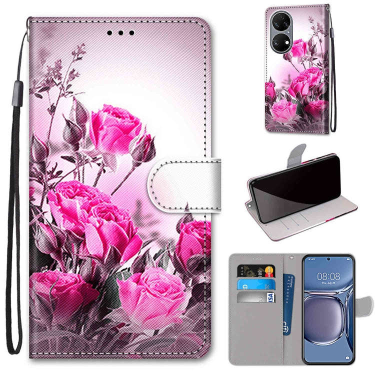 Coloured Drawing Cross Texture Horizontal Flip PU Leather Case with Holder & Card Slots & Wallet ...