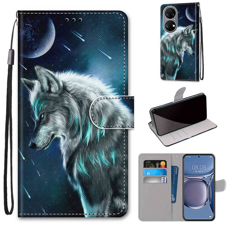 Coloured Drawing Cross Texture Horizontal Flip PU Leather Case with Holder & Card Slots & Wallet ...
