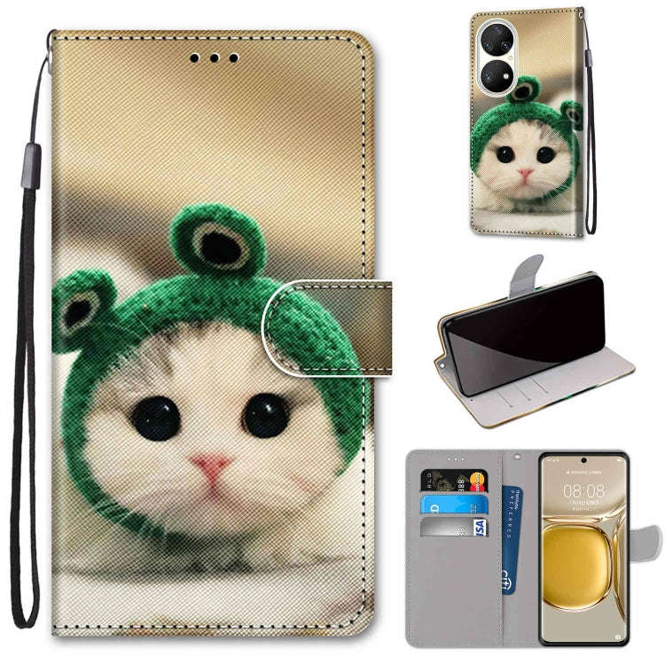 Coloured Drawing Cross Texture Horizontal Flip PU Leather Case with Holder & Card Slots & Wallet ...