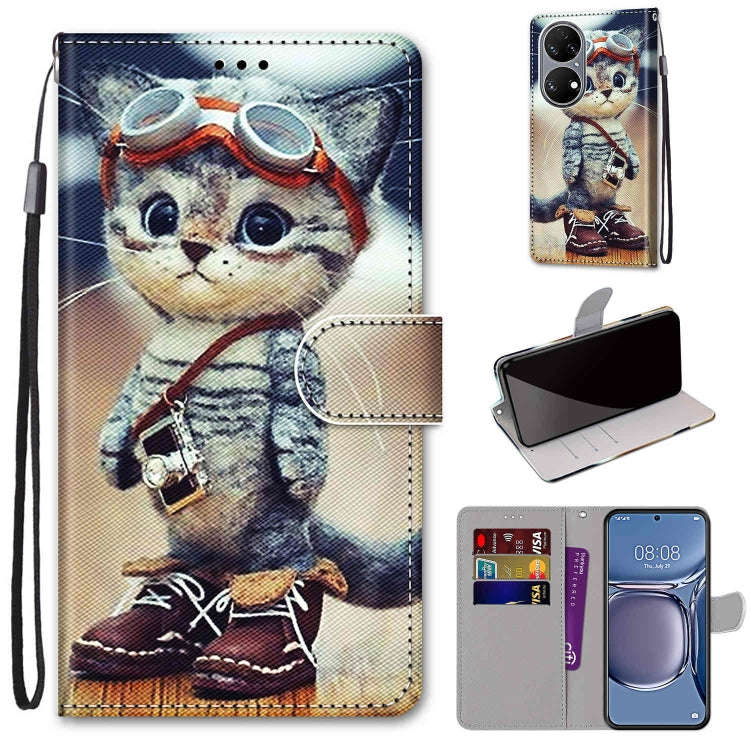 Coloured Drawing Cross Texture Horizontal Flip PU Leather Case with Holder & Card Slots & Wallet ...