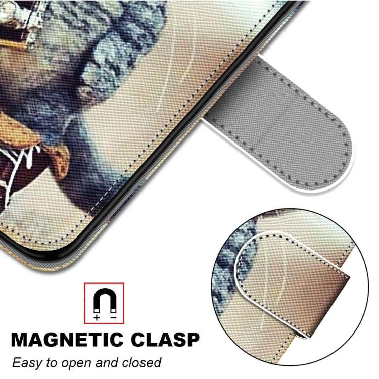 Coloured Drawing Cross Texture Horizontal Flip PU Leather Case with Holder & Card Slots & Wallet ...
