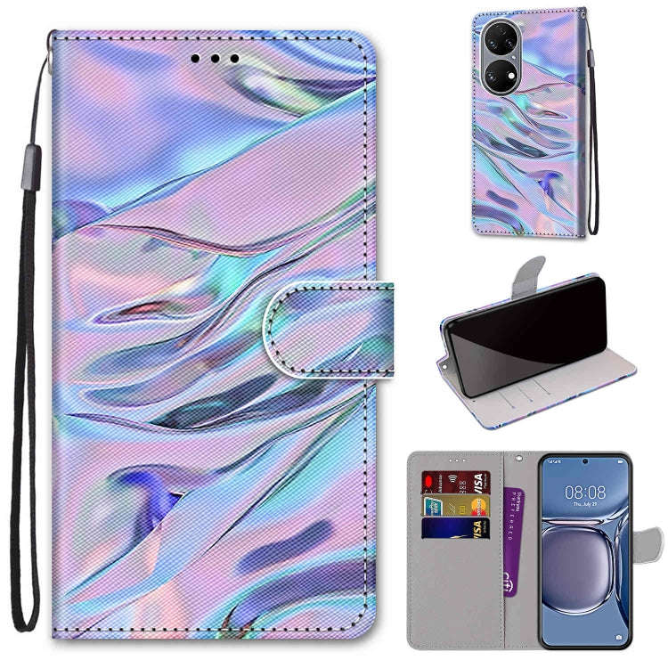 Coloured Drawing Cross Texture Horizontal Flip PU Leather Case with Holder & Card Slots & Wallet ...