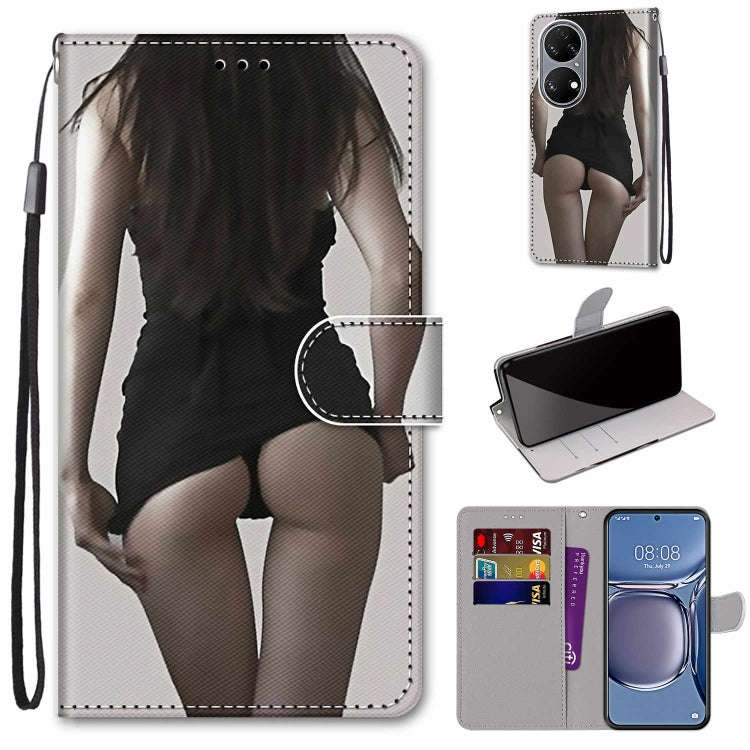 Coloured Drawing Cross Texture Horizontal Flip PU Leather Case with Holder & Card Slots & Wallet ...