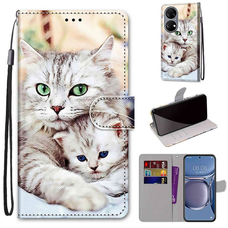 Coloured Drawing Cross Texture Horizontal Flip PU Leather Case with Holder & Card Slots & Wallet ...