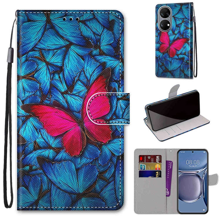 Coloured Drawing Cross Texture Horizontal Flip PU Leather Case with Holder & Card Slots & Wallet ...