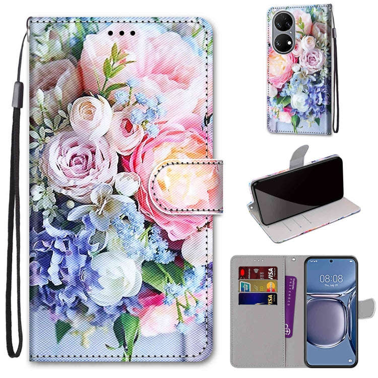 Coloured Drawing Cross Texture Horizontal Flip PU Leather Case with Holder & Card Slots & Wallet ...