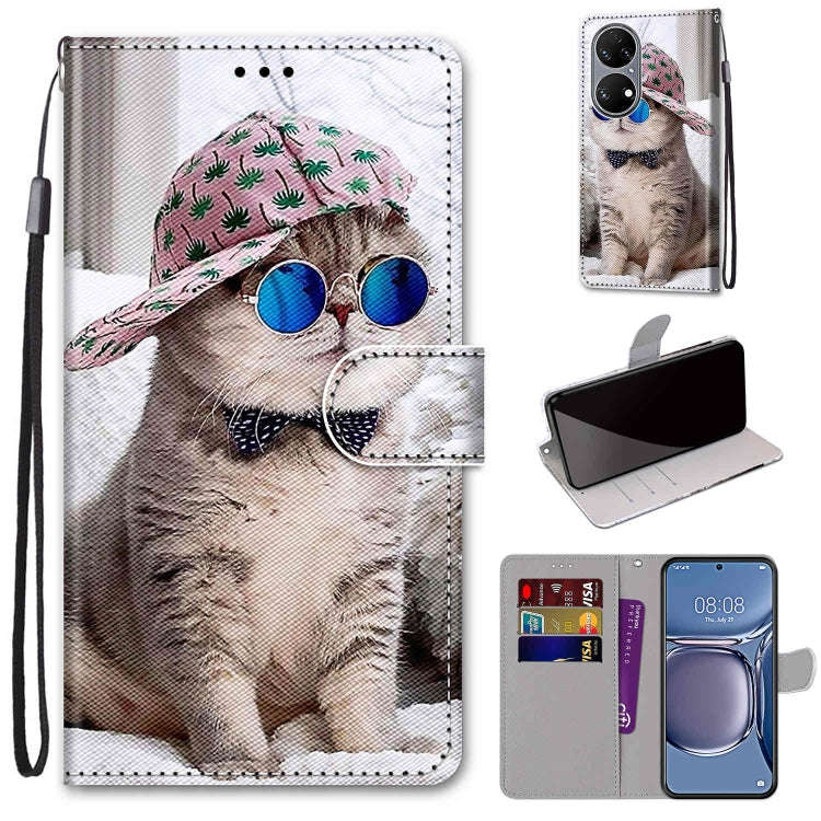 Coloured Drawing Cross Texture Horizontal Flip PU Leather Case with Holder & Card Slots & Wallet ...
