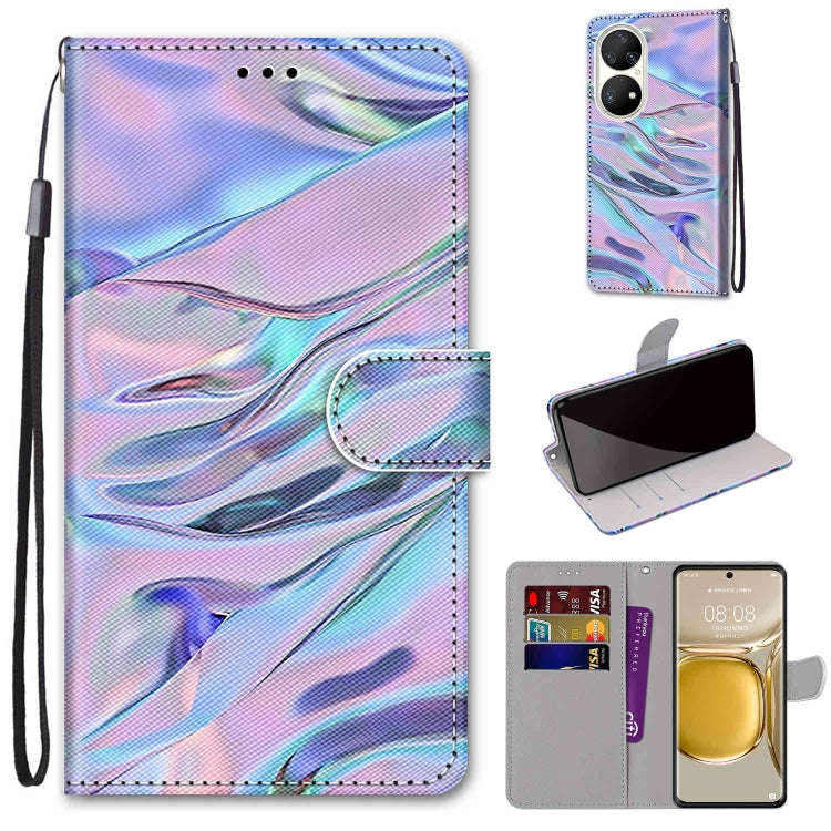 Coloured Drawing Cross Texture Horizontal Flip PU Leather Case with Holder & Card Slots & Wallet ...