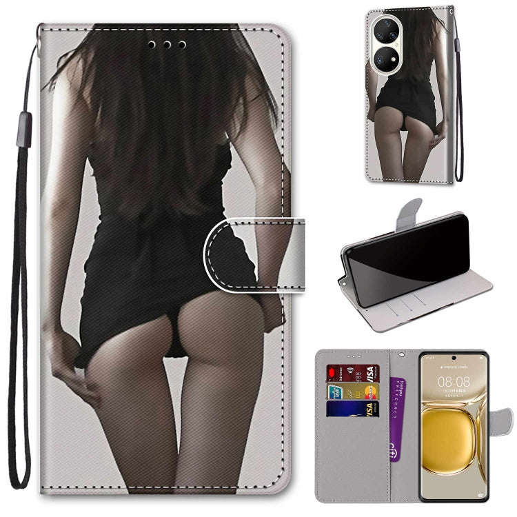 Coloured Drawing Cross Texture Horizontal Flip PU Leather Case with Holder & Card Slots & Wallet ...
