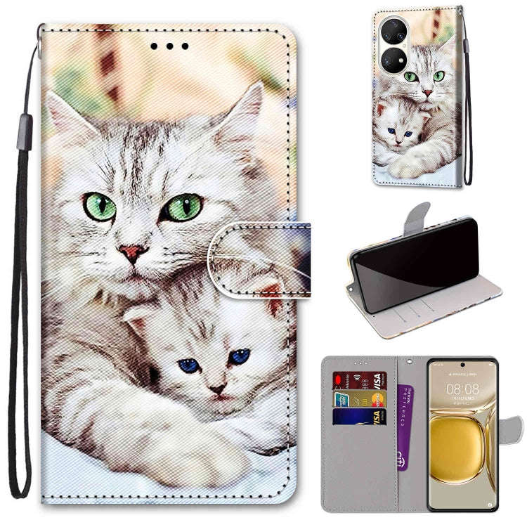 Coloured Drawing Cross Texture Horizontal Flip PU Leather Case with Holder & Card Slots & Wallet ...