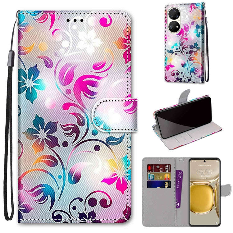 Coloured Drawing Cross Texture Horizontal Flip PU Leather Case with Holder & Card Slots & Wallet ...