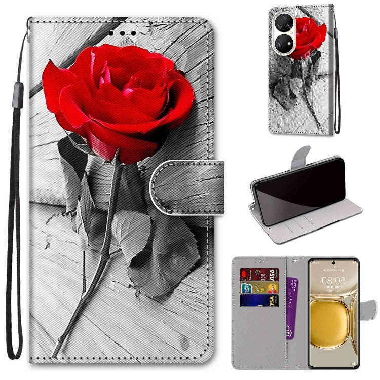 Coloured Drawing Cross Texture Horizontal Flip PU Leather Case with Holder & Card Slots & Wallet ...