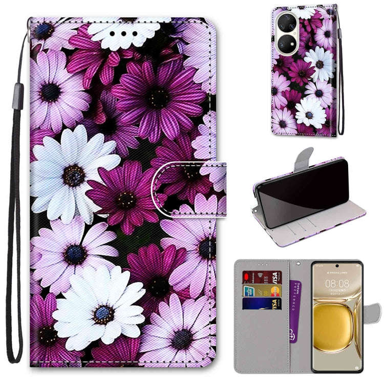 Coloured Drawing Cross Texture Horizontal Flip PU Leather Case with Holder & Card Slots & Wallet ...