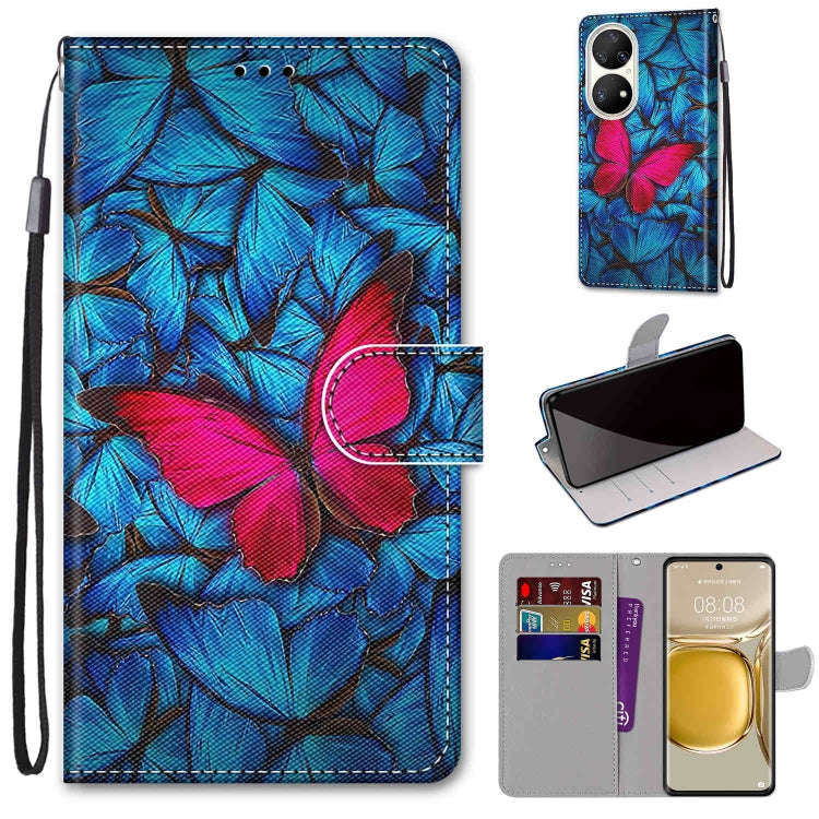 Coloured Drawing Cross Texture Horizontal Flip PU Leather Case with Holder & Card Slots & Wallet ...
