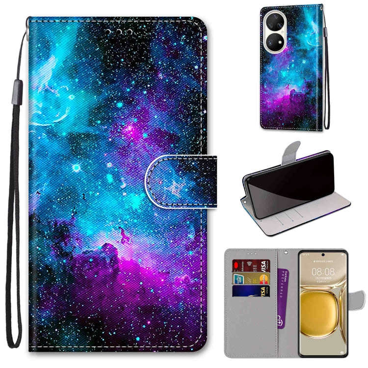 Coloured Drawing Cross Texture Horizontal Flip PU Leather Case with Holder & Card Slots & Wallet ...