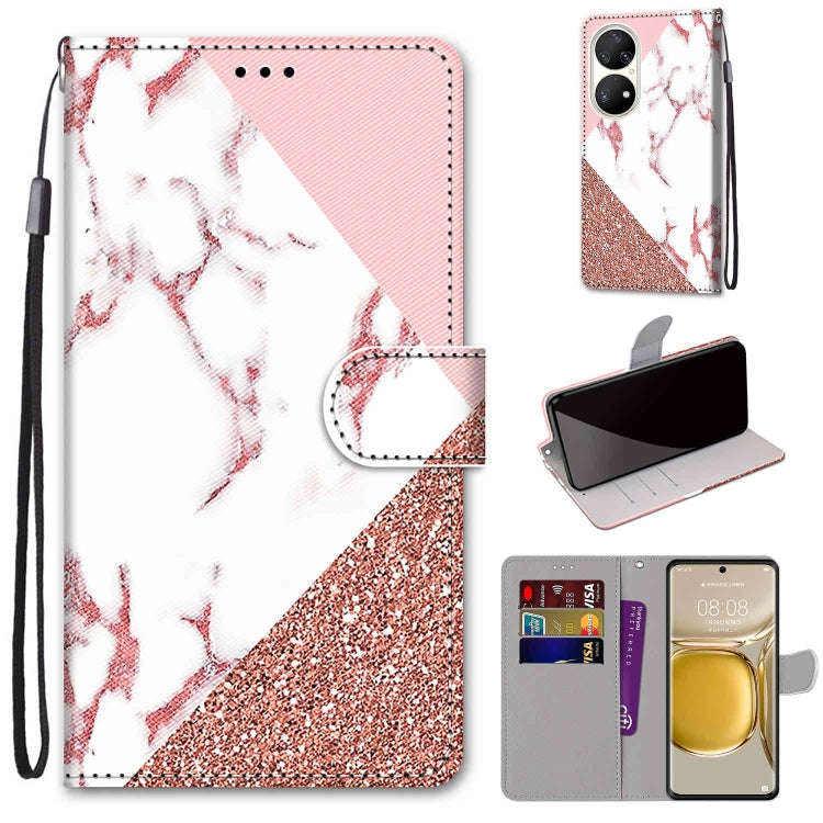 Coloured Drawing Cross Texture Horizontal Flip PU Leather Case with Holder & Card Slots & Wallet ...