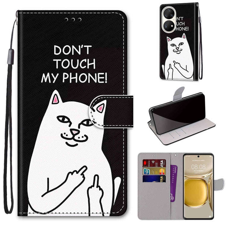 Coloured Drawing Cross Texture Horizontal Flip PU Leather Case with Holder & Card Slots & Wallet ...