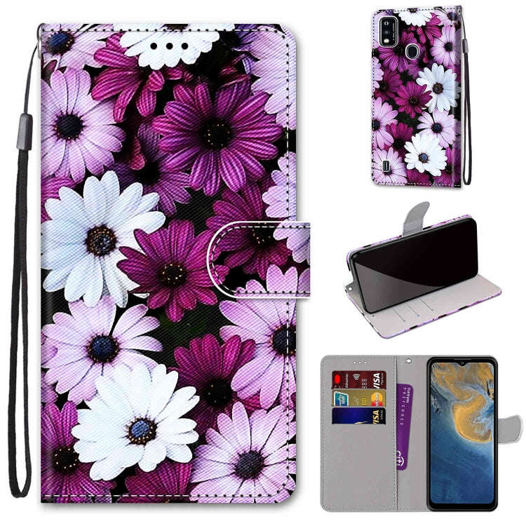 Coloured Drawing Cross Texture Horizontal Flip PU Leather Case with Holder & Card Slots & Wallet ...