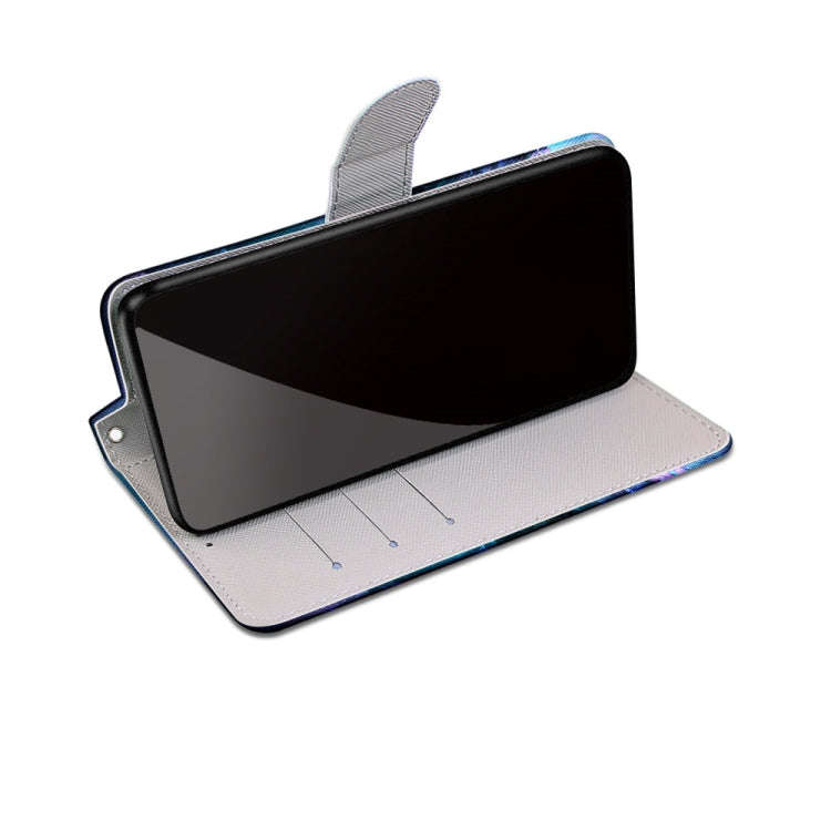Coloured Drawing Cross Texture Horizontal Flip PU Leather Case with Holder & Card Slots & Wallet ...