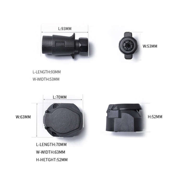 12V 7-pin Plastic Trailer Connector Socket + Plug EU, A0226