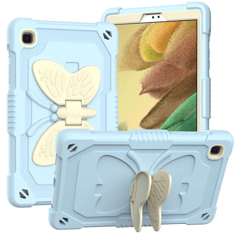 Beige PC + Silicone Anti-drop Protective Case with Butterfly Shape Holder & Pen Slot, For iPad 9....