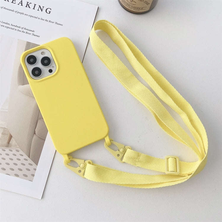 Elastic Silicone Protective Case with Wide Neck Lanyard, For iPhone 13, For iPhone 13 Pro, For iP...