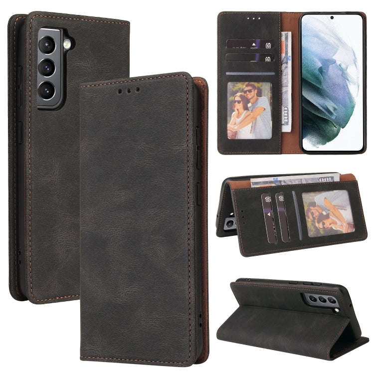 Simple Suction Closure Horizontal Flip Leather Case with Holder & Card Slot & Wallet, For Samsung...