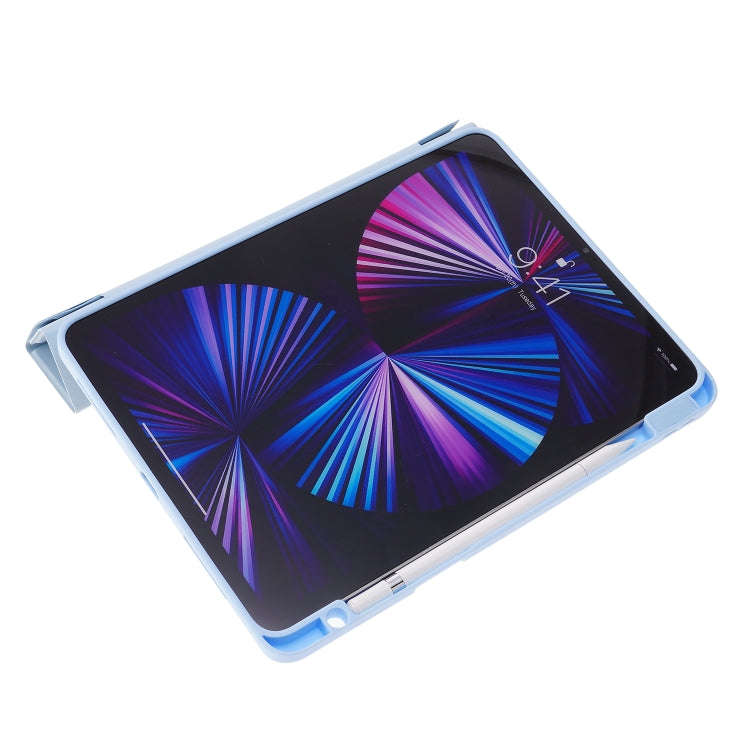 Deformation Transparent Acrylic Horizontal Flip PU Leather Case with Multi-folding Holder & Sleep...