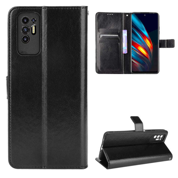 Crazy Horse Texture Horizontal Flip Leather Case with Holder & Card Slots & Lanyard, For Tecno Ph...