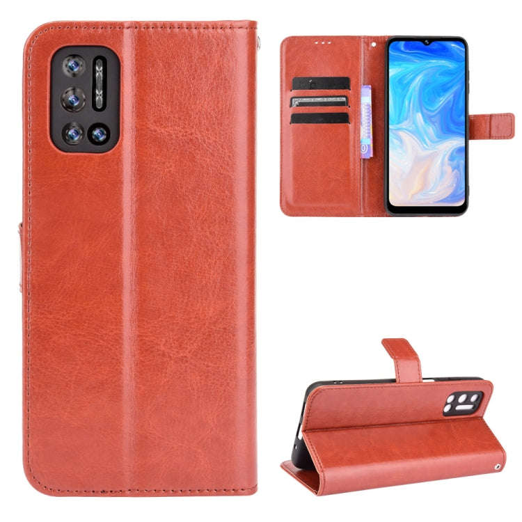 Crazy Horse Texture Horizontal Flip Leather Case with Holder & Card Slots & Lanyard, For Tecno Ph...