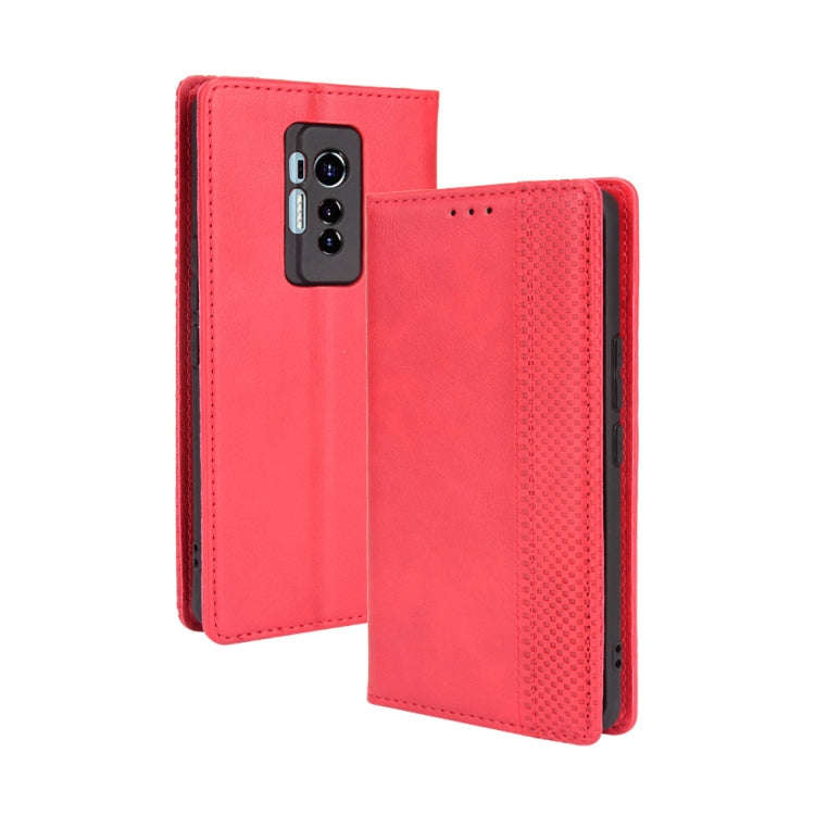 Magnetic Buckle Retro Pattern Horizontal Flip Leather Case with Holder & Card Slot & Wallet, For ...