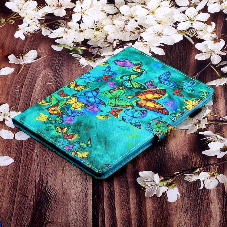 Colored Drawing Horizontal Flip PU Leather Case with Holder & Card Slot & Sleep / Wake-up Functio...