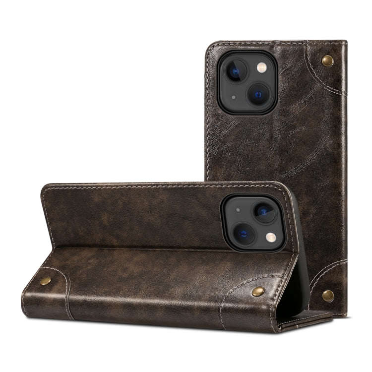 Baroque Simple Horizontal Flip Leather Case with Holder & Card Slots & Wallet, For iPhone 13 mini...