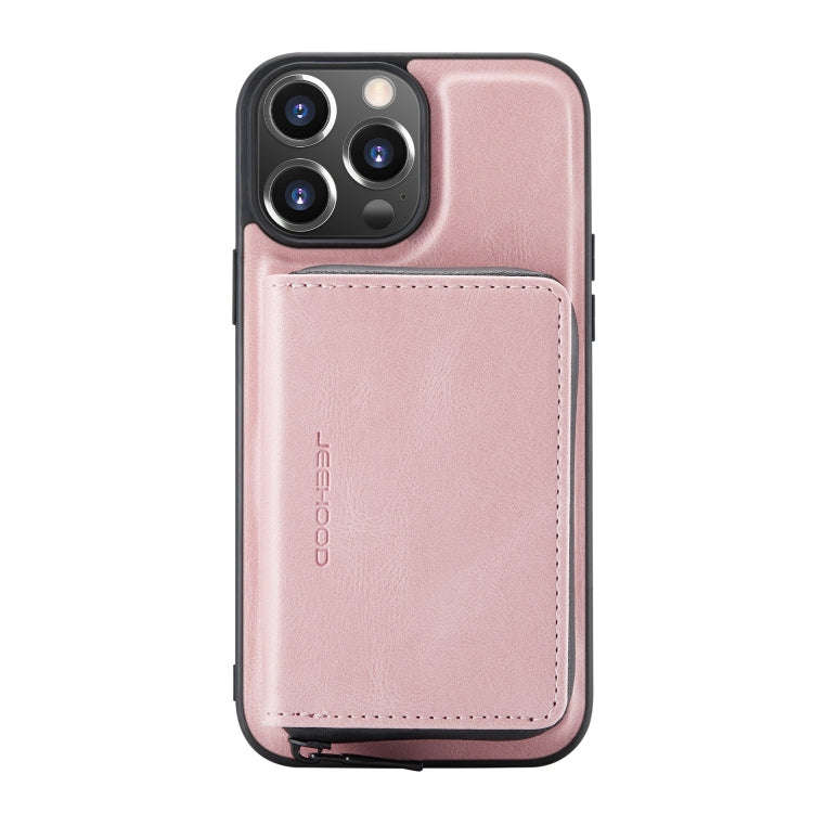 JEEHOOD Magnetic Zipper Horizontal Flip Leather Case with Holder & Card Slot & Wallet, For iPhone...