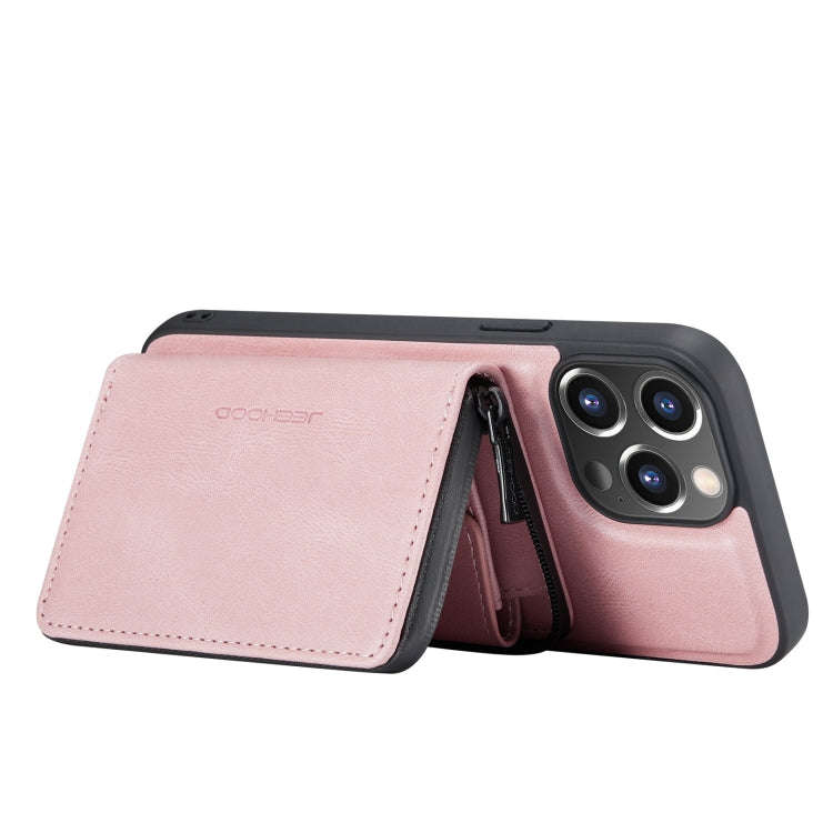 JEEHOOD Magnetic Zipper Horizontal Flip Leather Case with Holder & Card Slot & Wallet, For iPhone...