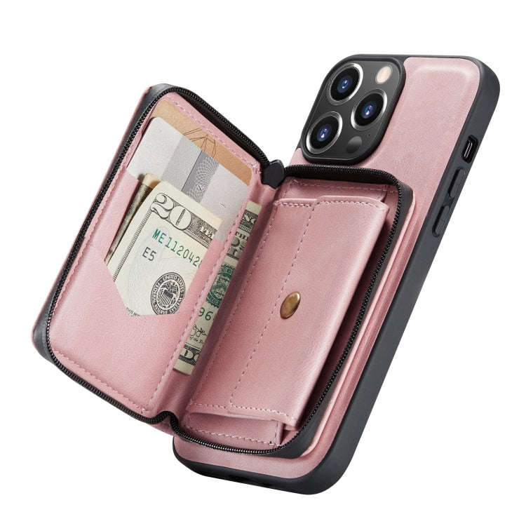 JEEHOOD Magnetic Zipper Horizontal Flip Leather Case with Holder & Card Slot & Wallet, For iPhone...