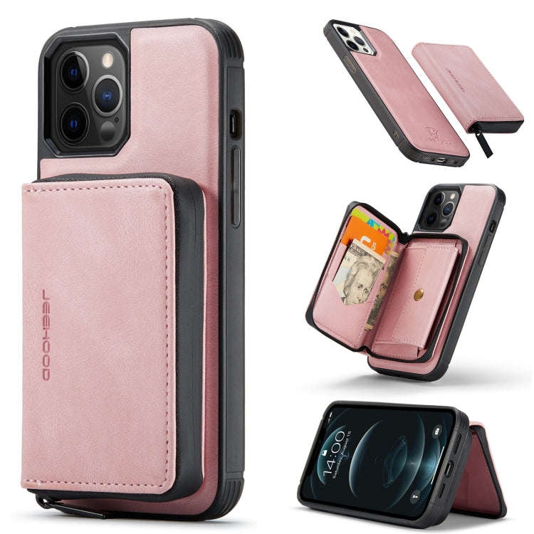 JEEHOOD Magnetic Zipper Horizontal Flip Leather Case with Holder & Card Slot & Wallet, For iPhone...